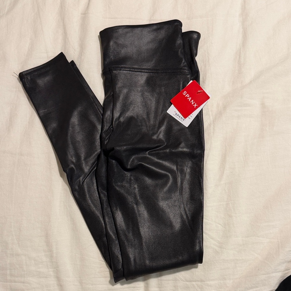 SPANX Shiny Black Leggings